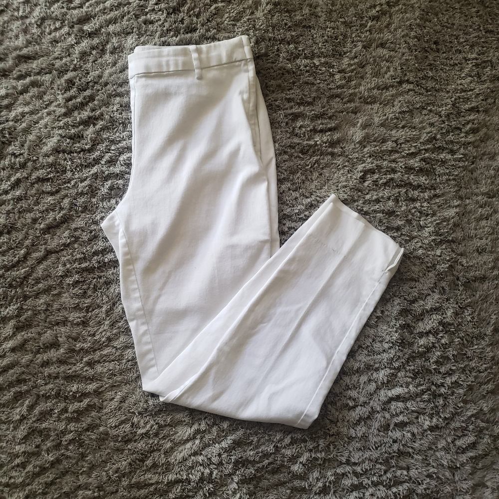 H&M white ankle pant